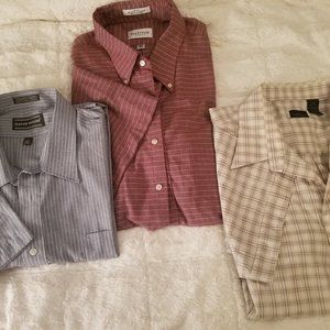 Mens 2XL button down short sleeved shirts
